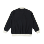 Chaqueta con cuello alto y ribetes en contraste