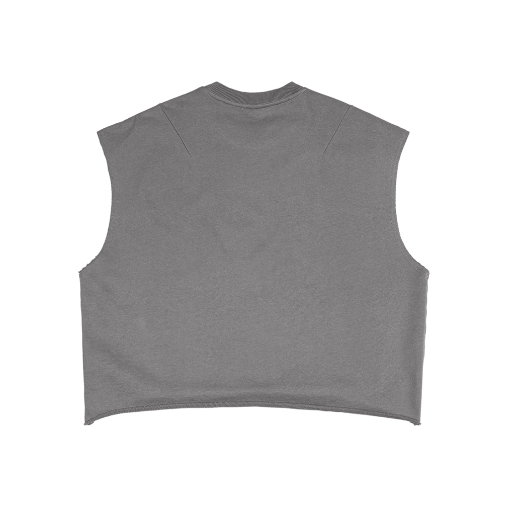 Camiseta sin mangas holgada de felpa francesa pesada para hombre con estampado "Dream Always"