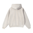 Sudadera con capucha de felpa holgada unisex con cremallera y lavado a la nieve