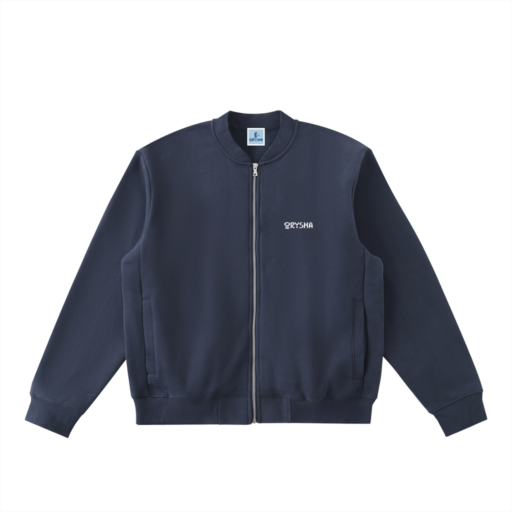 Chaqueta universitaria esencial de forro polar con cremallera
