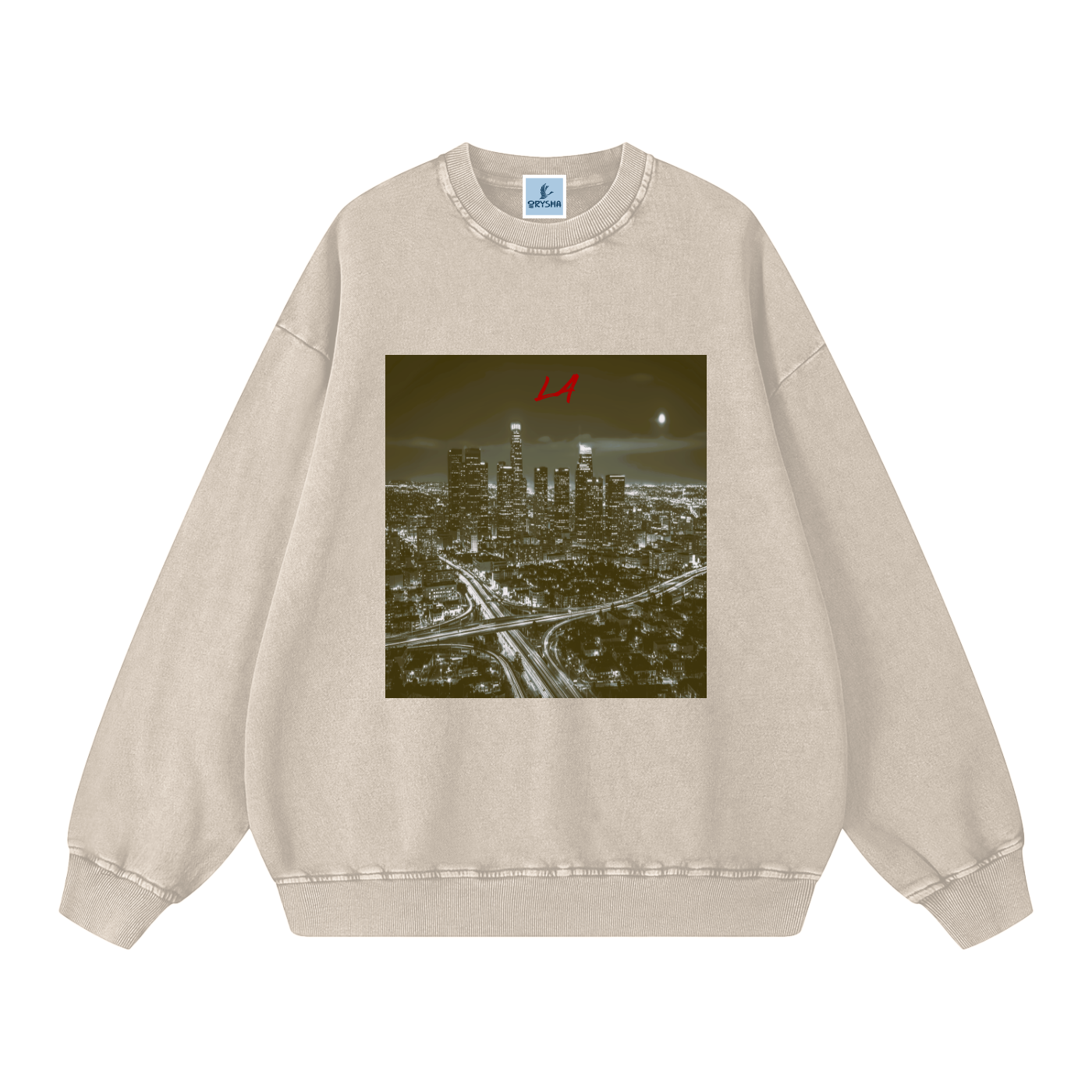 Unisex "LA" Snow Washed Oversized Sweatshirt