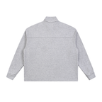 Sudadera de felpa con media cremallera y borde enrollado Essentials para hombre de peso pesado