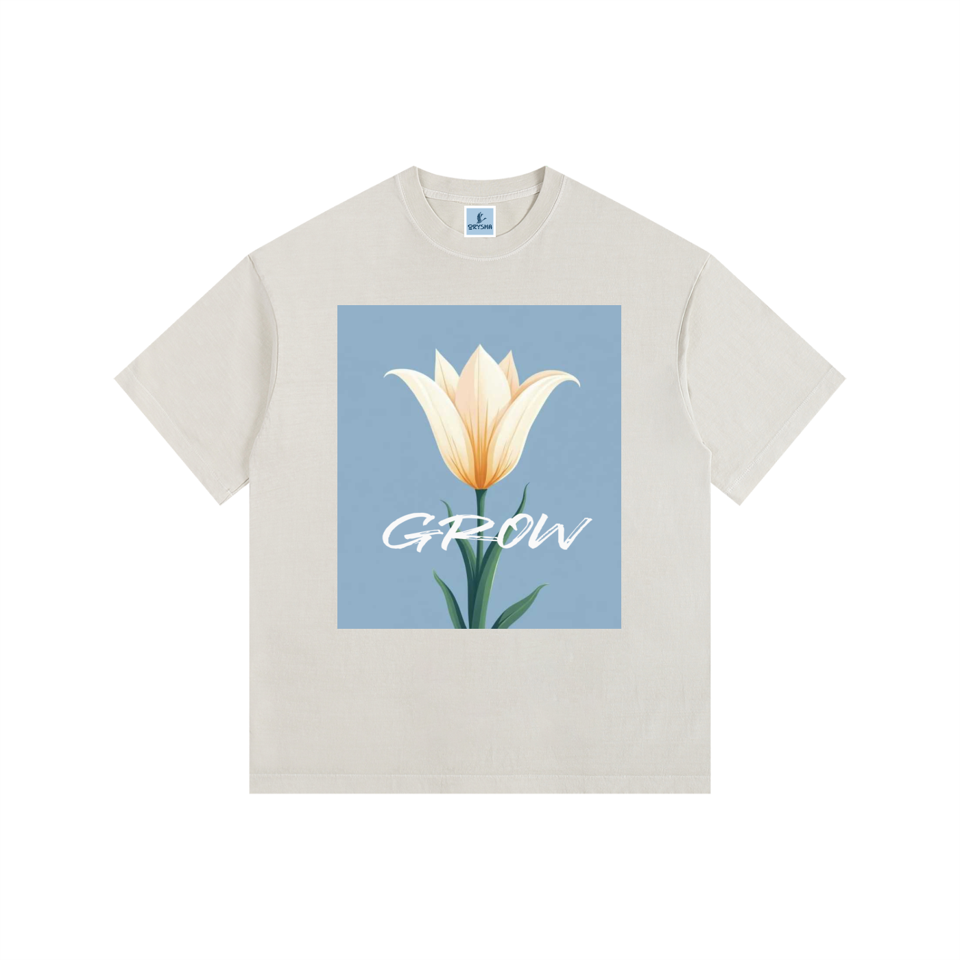 Women's "GROW" Vintage Washed Oversized Tee