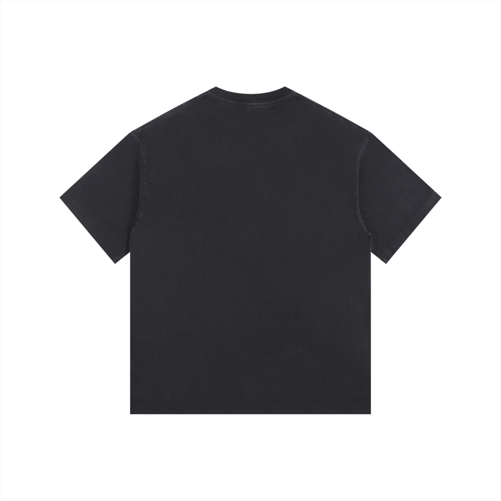 Camiseta Oversized de Algodón Lavado Estilo Vintage Esencial para Mujer