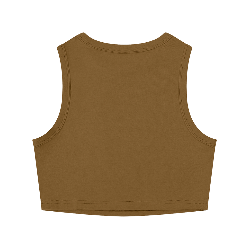 Camiseta corta ajustada con cuello redondo "Los Angeles" para mujer