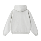 Sudadera con capucha de felpa para mujer, holgada, con cremallera y efecto lavado de nieve