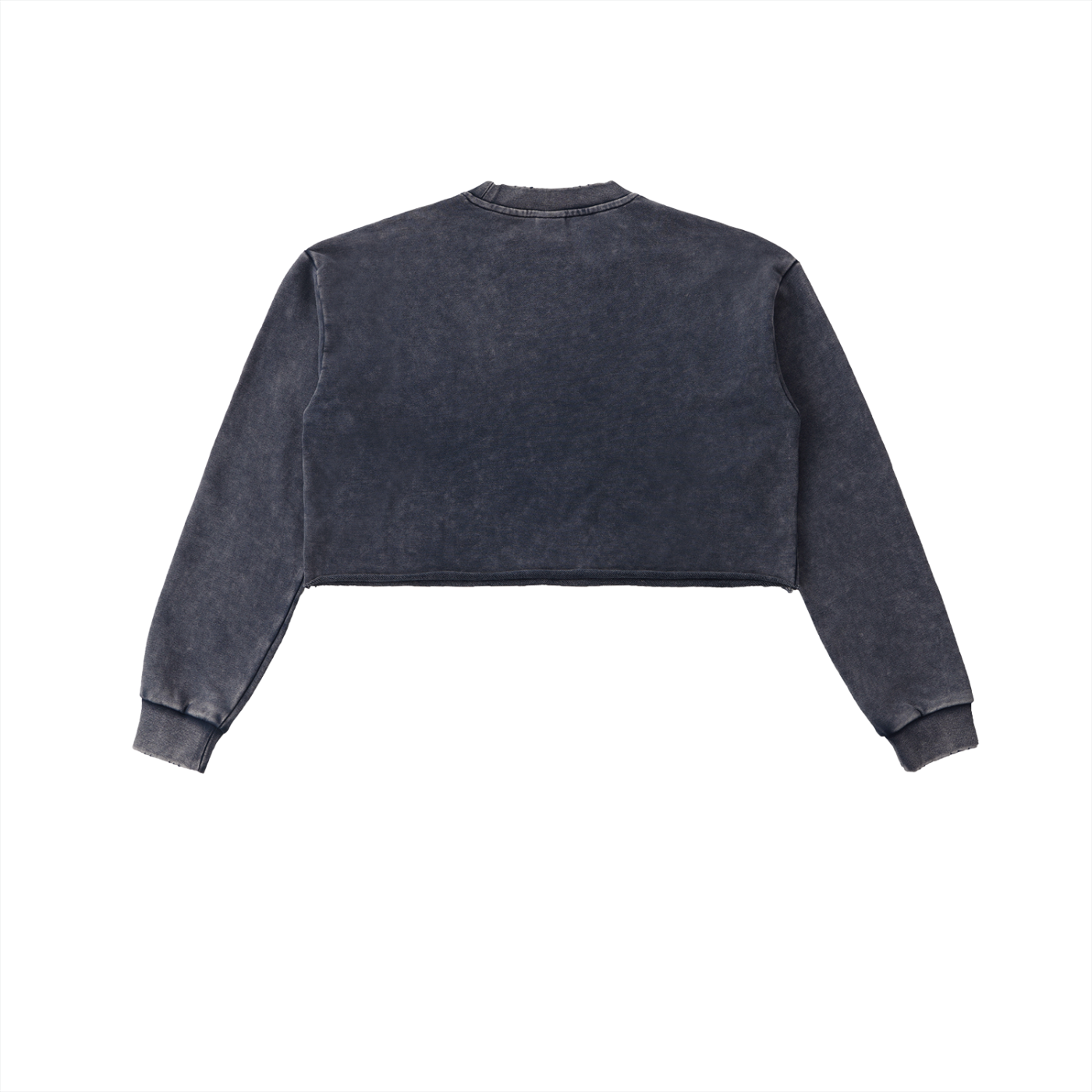 Women's "LA" Snow Washed Raw Edge Cropped Sweatshirt
