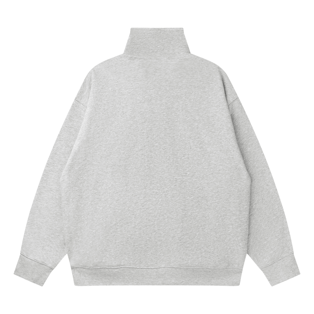 Sudadera Unisex Esencial con Cremallera hasta el Pecho y Hombros Caídos