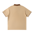 Polo raglán para hombre con cuello a contraste