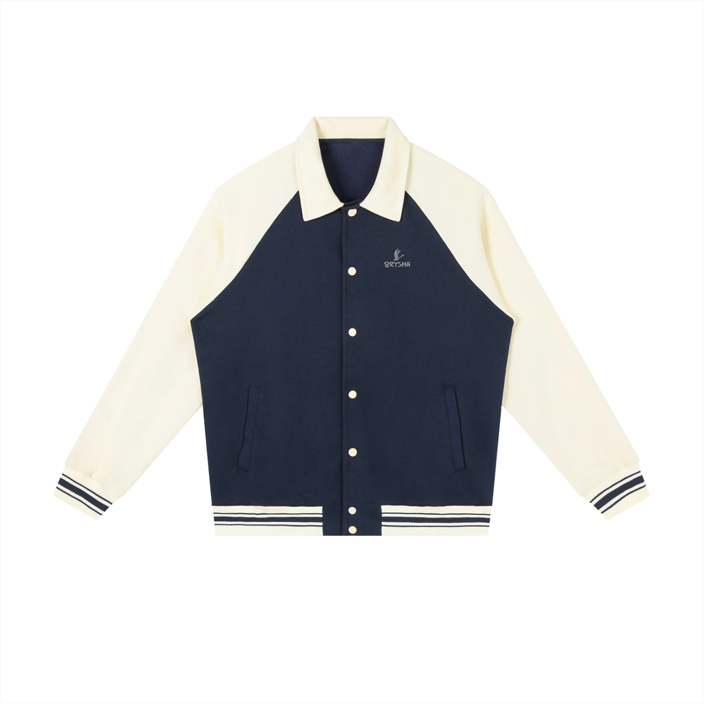 Women's "Legend Made" Contrast Raglan Sleeve Baseball Jacket