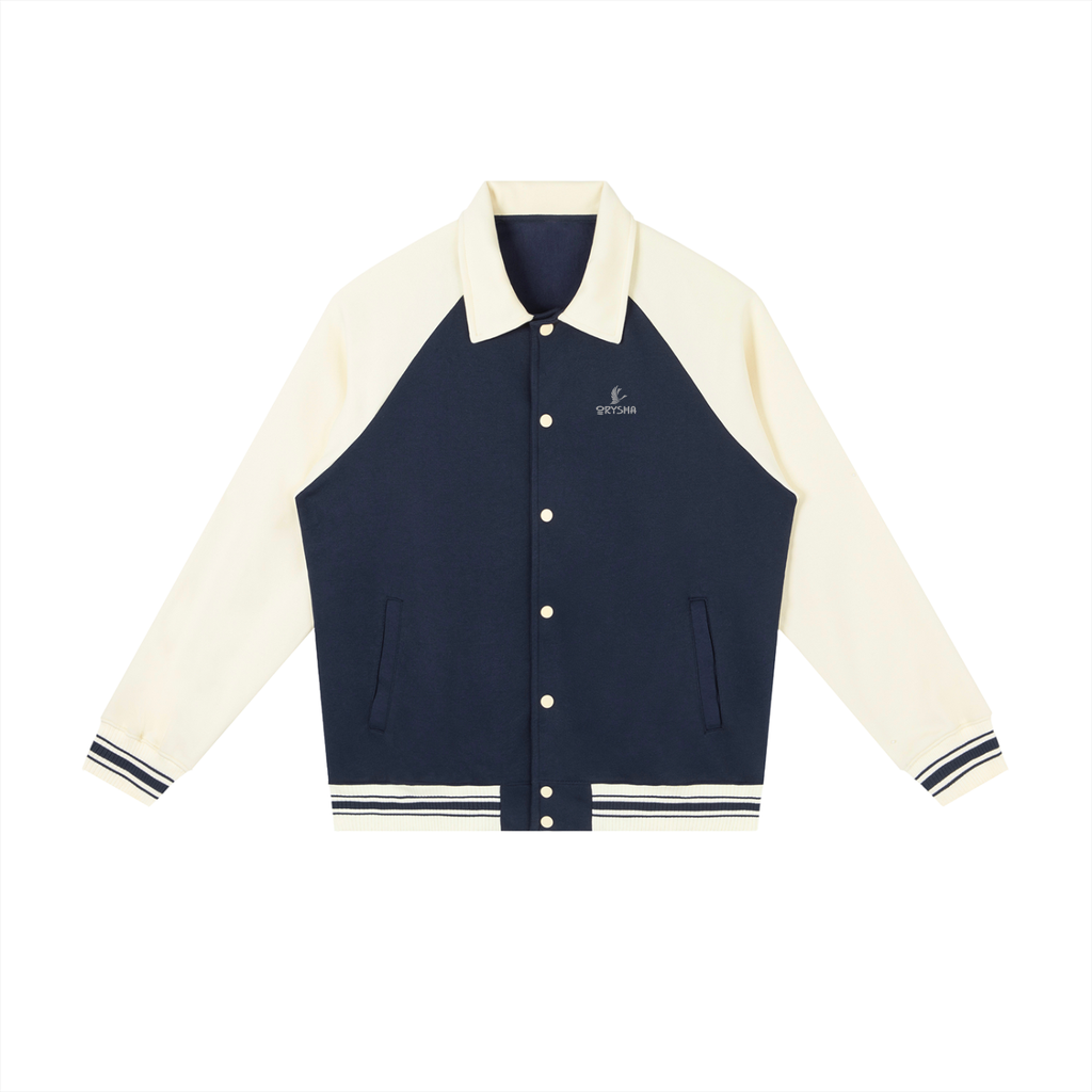Chaqueta de béisbol unisex con manga raglán en contraste "Legend Made"