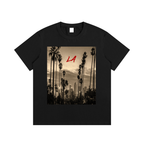 Camiseta de algodón "LA" para mujer