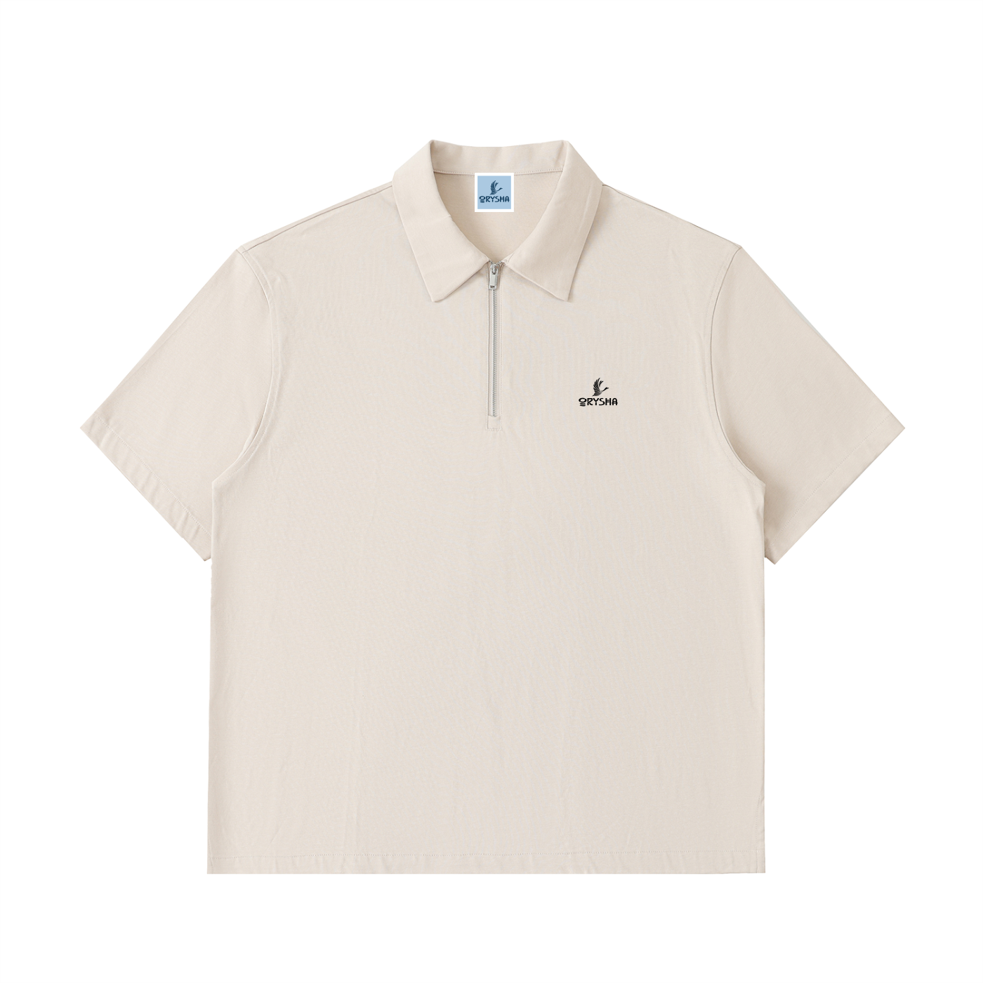 Half-Zip Cotton Polo Shirt