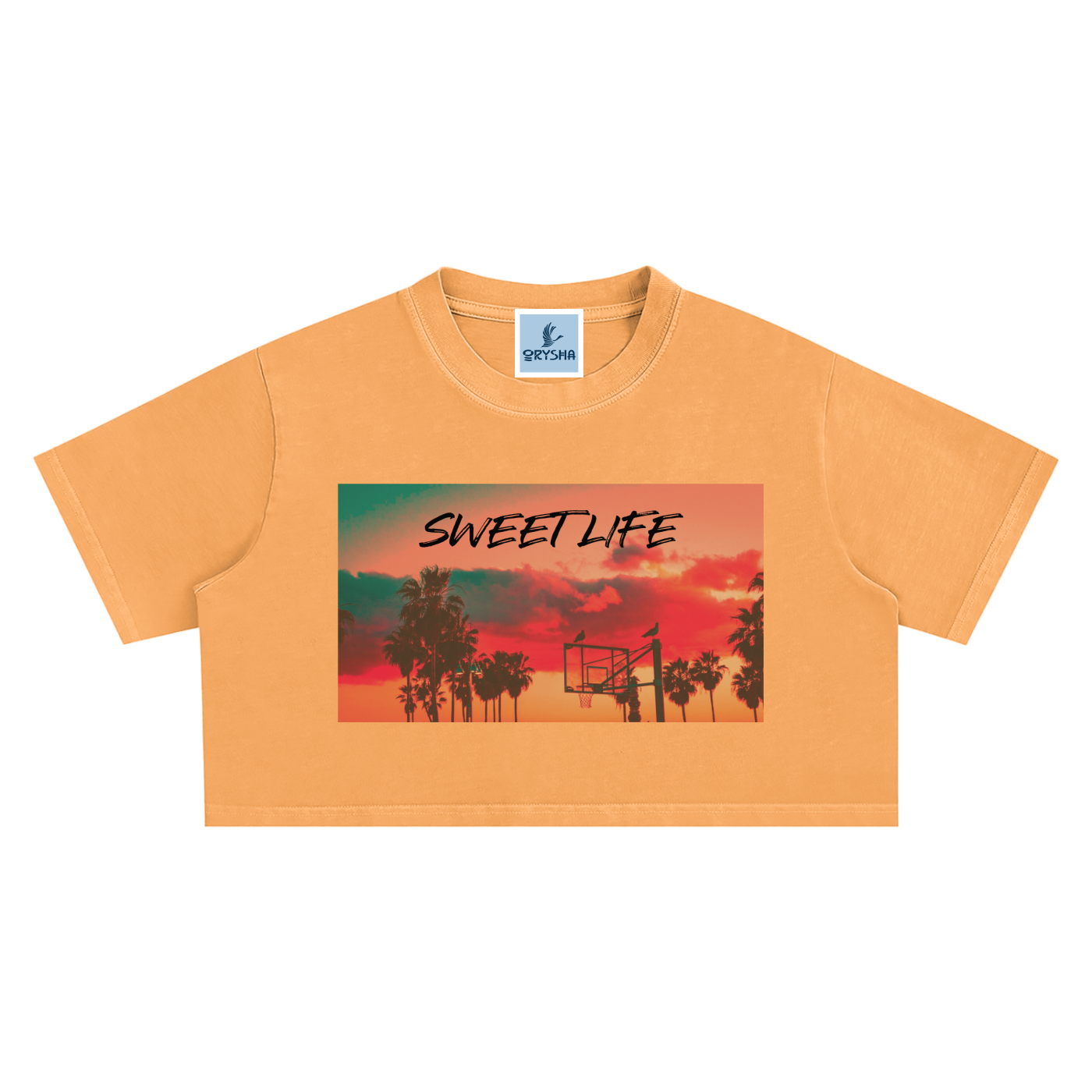 Women’s "Sweet Life" Vintage Snow Washed Crop Top