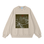 Sudadera extragrande "LA" Snow Washed para mujer