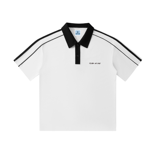 Contrast Collar Short-Sleeve Polo Shirt