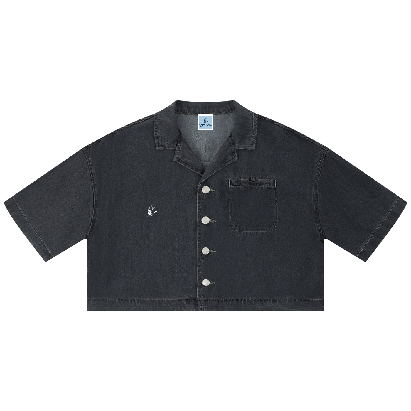 Women's Vintage Wash Boxy Cropped Shirt