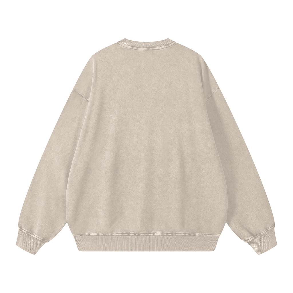 Sudadera extragrande unisex "LA" con efecto nieve/deslavado