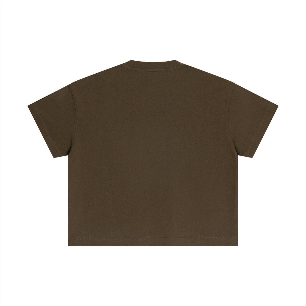 Camiseta de algodón ancha y esencial para mujer