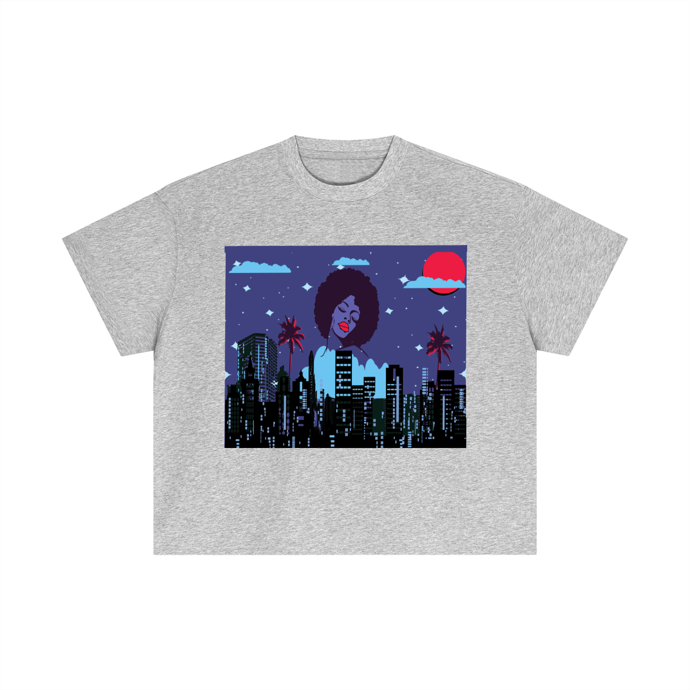 Women's "City Nights" Boxy Graphic Tee