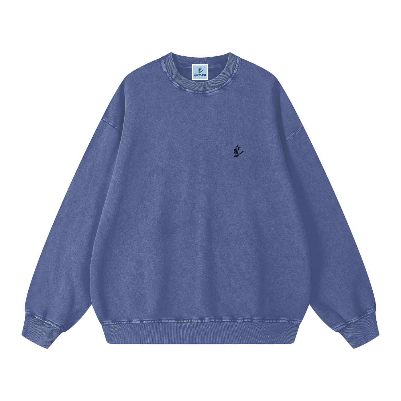Unisex Essential Vintage Snow Washed Oversized Sweatshirt