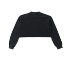Sudadera corta sin rematar "LA" para mujer, con efecto desteñido para nieve