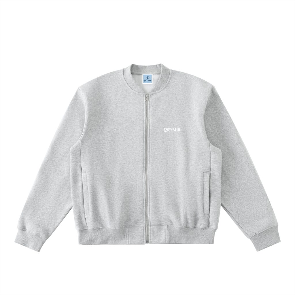 Chaqueta universitaria esencial de forro polar con cremallera