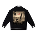 Men’s "City of Angels" Contrast Piping Zip Bomber Jacket