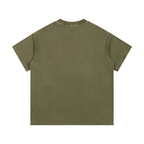 Camiseta de Algodón Lavado Estilo Vintage Esencial para Mujer