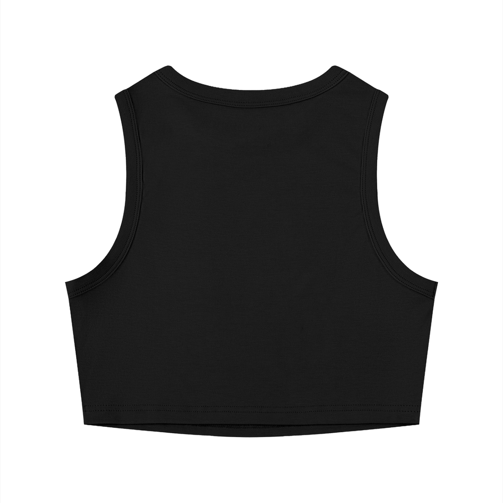 Camiseta corta ajustada con cuello redondo "Los Angeles" para mujer