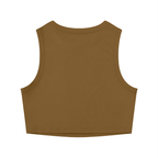 Camiseta corta ajustada con cuello redondo esencial para mujer