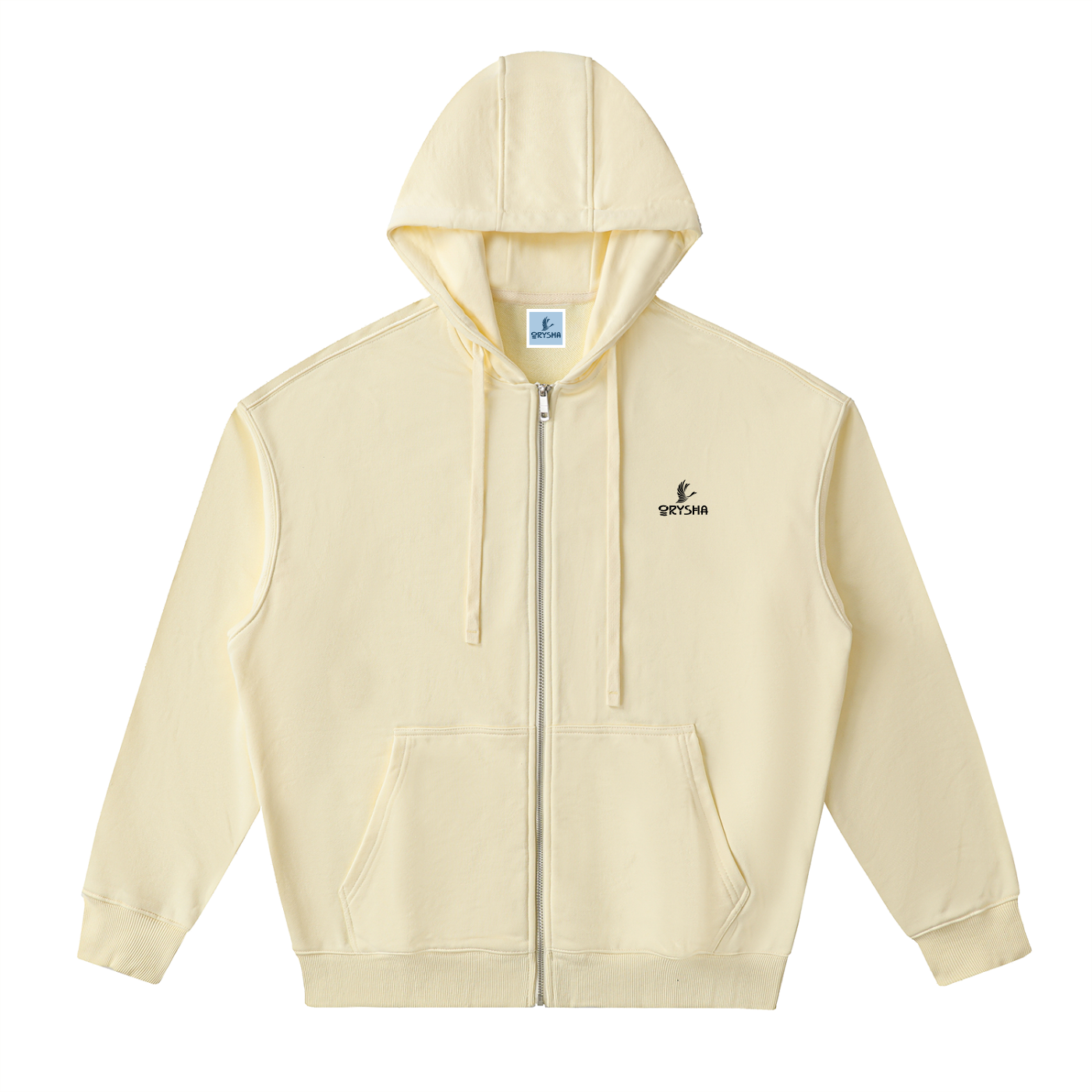 Unisex Drop-Shoulder Zip-Up Hoodie