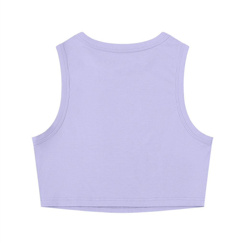 Camiseta corta ajustada con cuello redondo esencial para mujer