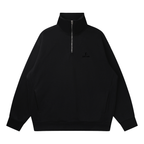 Sudadera con cremallera corta y hombros caídos