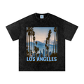 Unisex “Washed Horizon” Snow Washed Oversized Cotton T-Shirt