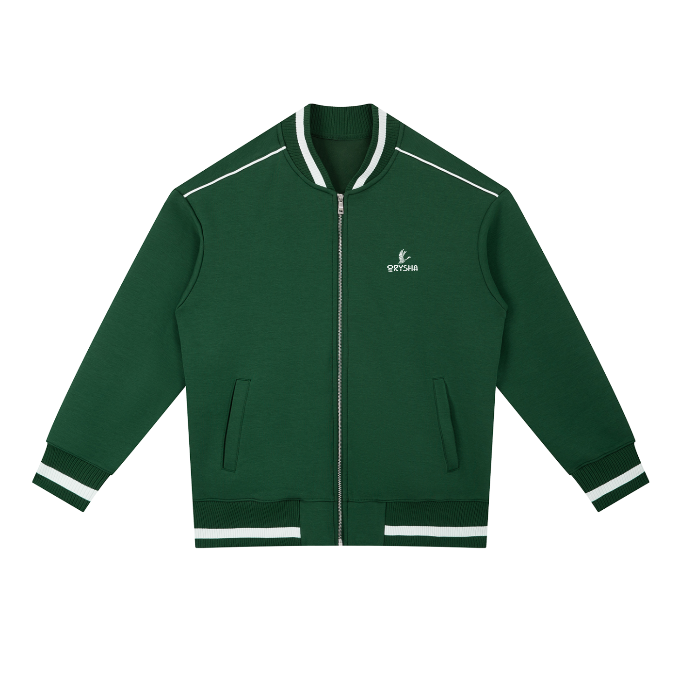 Unisex "City of Angels" Contrast Piping Zip Bomber Jacket