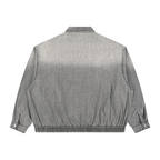 Chaqueta con cremallera completa, lavado vintage, para hombre