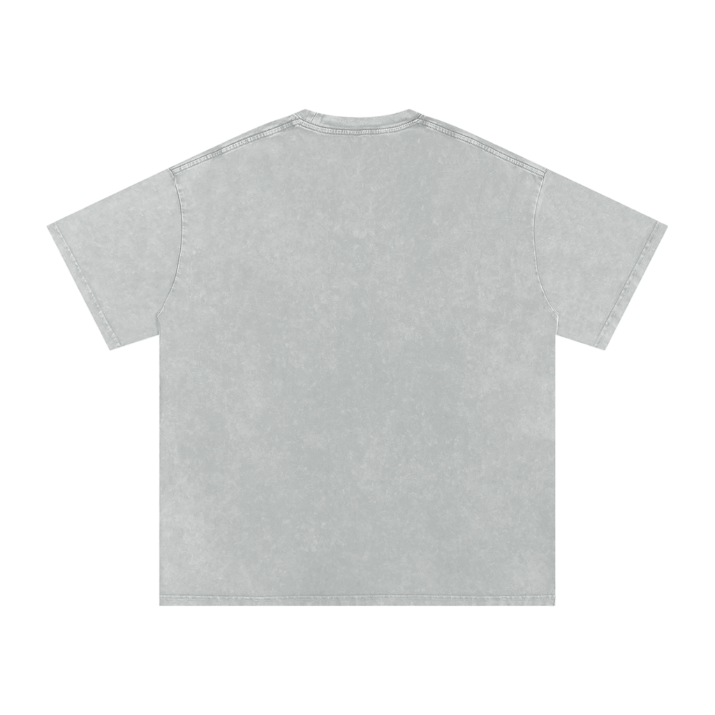 Camiseta extragrande de algodón "Washed Horizon" para mujer con efecto lavado a la nieve