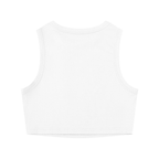 Camiseta corta ajustada con cuello redondo esencial para mujer