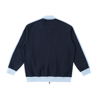 Chaqueta con cuello alto y ribetes en contraste