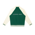 Chaqueta de béisbol con manga raglán a contraste