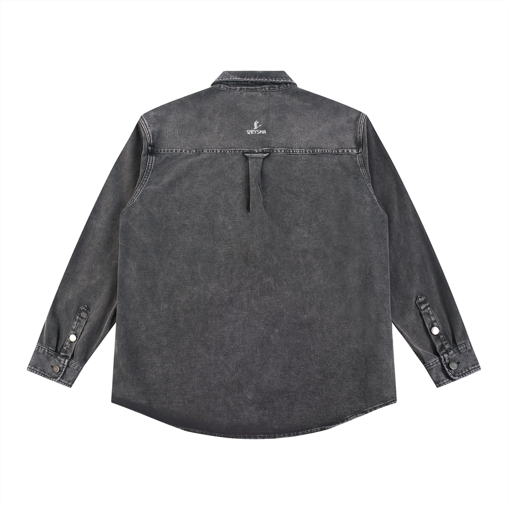 Camisa vaquera unisex vintage lavada de peso pesado