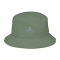 Orysha Essential Logo Organic Bucket Hat featuring embroidered logo, organic cotton twill construction, and classic bucket hat silhouette.