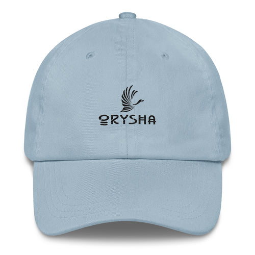 Orysha Essential Logo Embroidered Hat featuring premium logo embroidery, curved visor, and adjustable low-profile dad hat design.