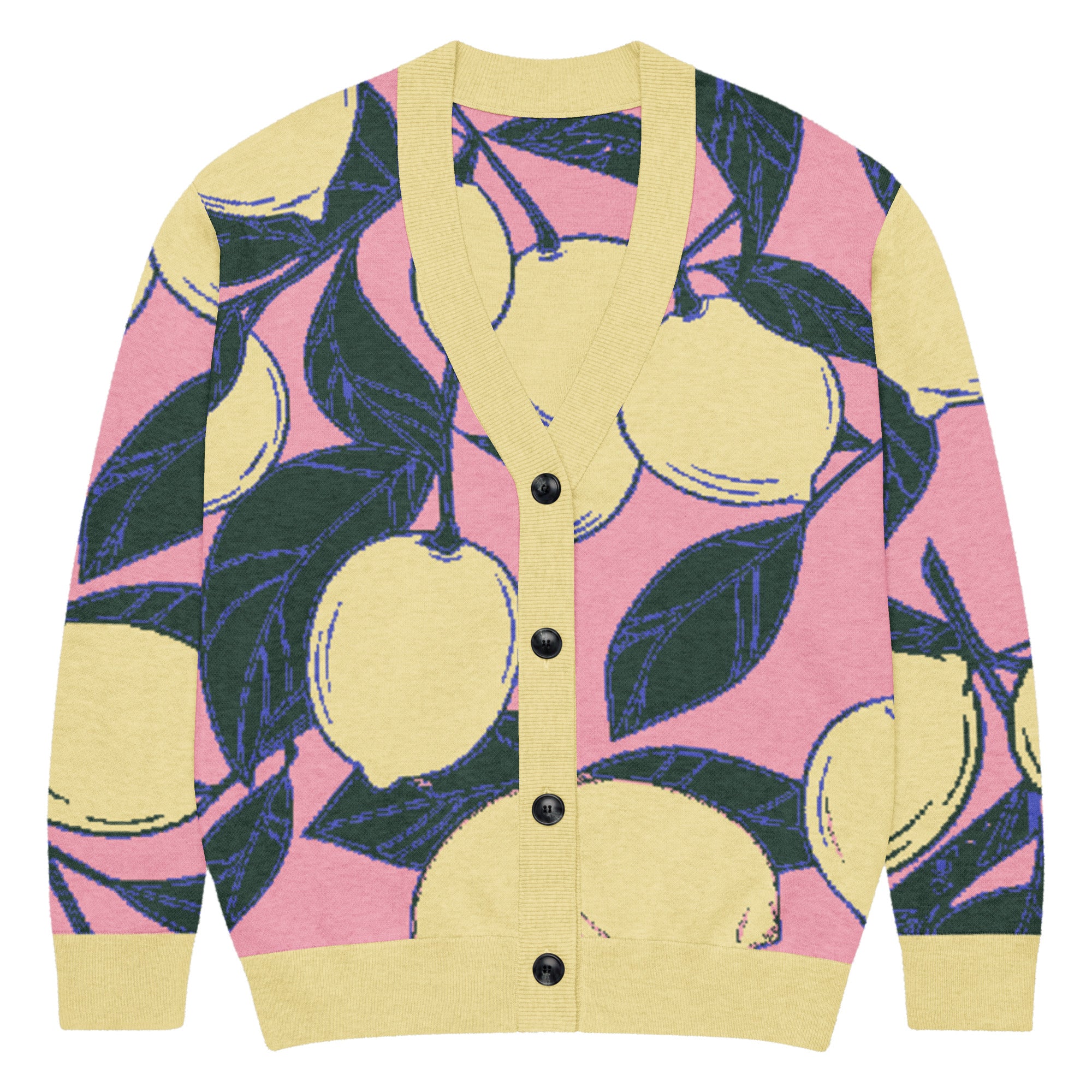 men's floral cardigan
