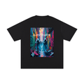 Black t-shirt with a colorful graphic design on the back featuring the text 'Ghost Hunter'.