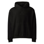 Orysha oversized hoodie with black embroidered logo and brushed fleece interior.