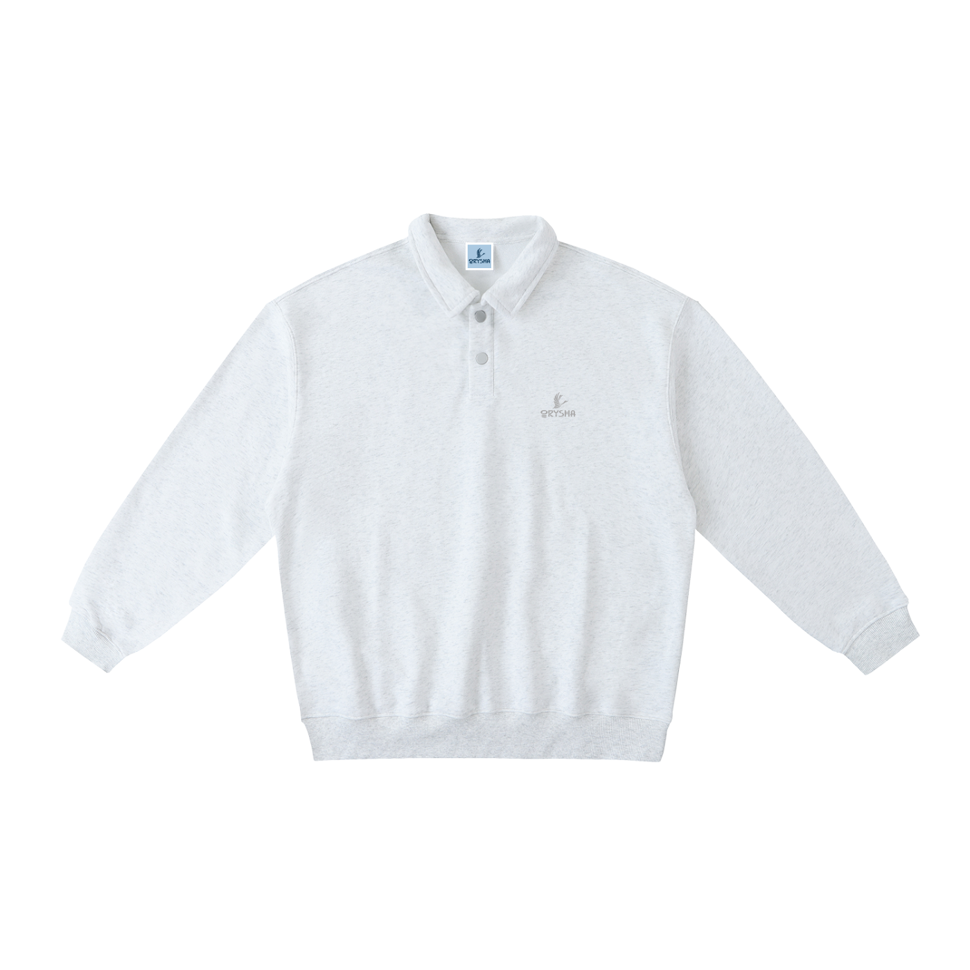 White long-sleeve shirt on a white background
