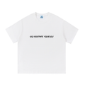White t-shirt with 'GO MEDITATE YOURSELF' text on a white background