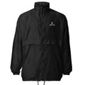 Women’s lightweight eco windbreaker jacket with hood, zip closure, and water-resistant fabric